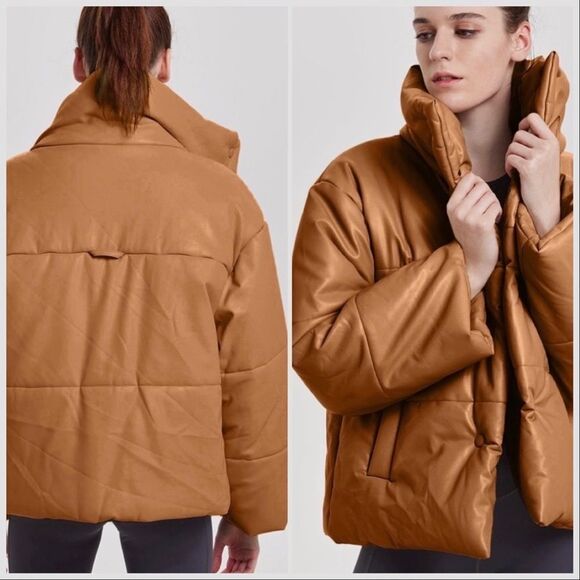 LIT Faux-leather Snap Fluffy Coat - Picture 5 of 5
